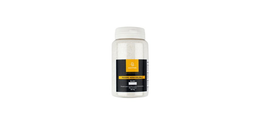 colorant poudre aqua-soluble blanc 25 g