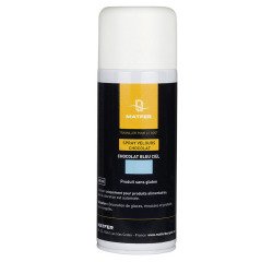 spray pour décors velours en chocolat velours choco bleu 400 ml