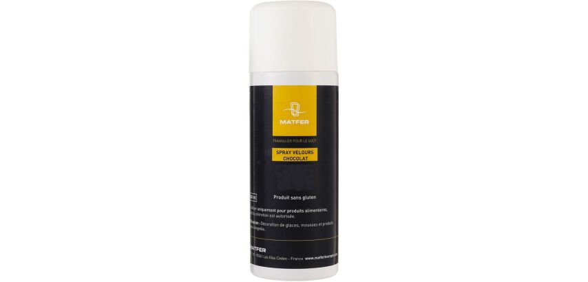 spray pour décors velours en chocolat velours choco lait 400 ml