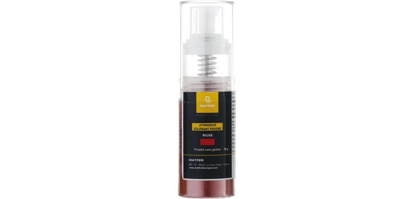 spray poudre métallique en atomiseur rouge 10 g