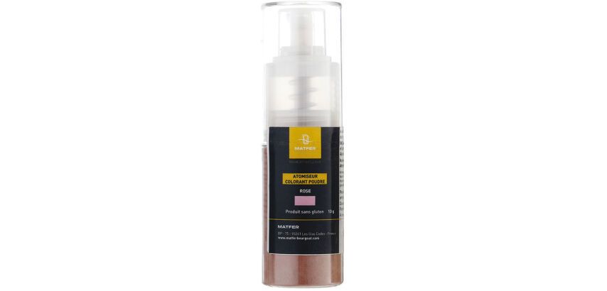 spray poudre métallique en atomiseur rose 10 g
