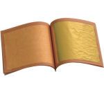 carnet de 25 feuilles d'or pour décor pâtisserie 8x8 cm