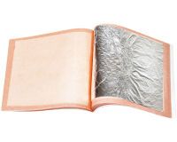 carnet de 25 feuilles d'argent pour décor pâtisserie 9.5x.5 cm