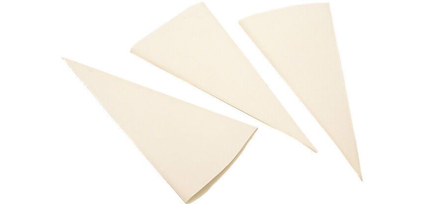 lot de 5 cornets à écriture en tissu enduit lavable 20 cm