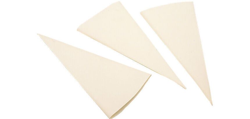 lot de 5 cornets à écriture en tissu enduit lavable 20 cm