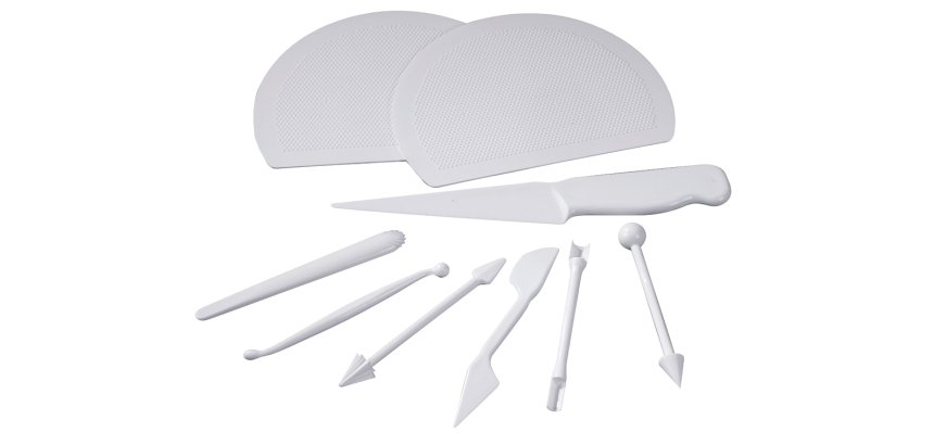 set de 9 outils spécial écoles pour la pâte d'amande