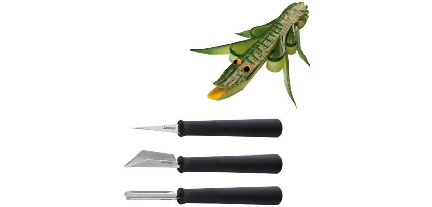 set de 3 outils à sculpter inox