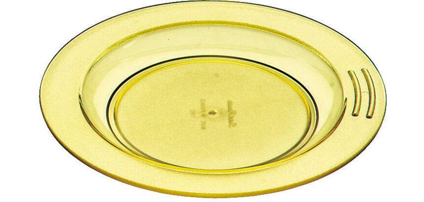 assiette demi-creuse en copolyester Ø 23 cm jaune