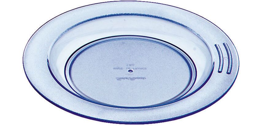assiette demi-creuse en copolyester Ø 18 cm bleu