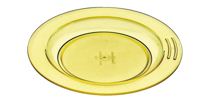 assiette demi-creuse en copolyester Ø 18 cm jaune