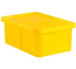 bacs de couleur pour HACCP avec couvercle 600x400 hauteur 23 cm 35 jaune