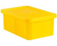 bacs de couleur pour HACCP avec couvercle 600x400 hauteur 23 cm 35 jaune