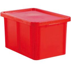 bacs de couleur pour HACCP avec couvercle 600x400 hauteur 33 cm 55 rouge