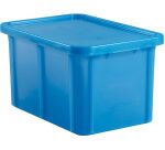 bacs de couleur pour HACCP avec couvercle 600x400 hauteur 33 cm 55 bleu