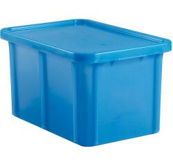 bacs de couleur pour HACCP avec couvercle 600x400 hauteur 33 cm 55 bleu