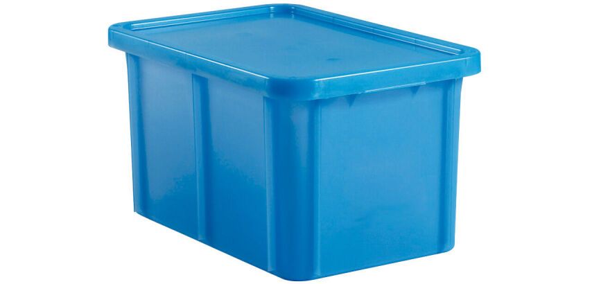 bacs de couleur pour HACCP avec couvercle 600x400 hauteur 33 cm 55 bleu