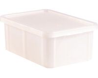 bacs de couleur pour HACCP avec couvercle 600x400 hauteur 33 cm 55 blanc