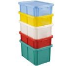 bacs de couleur pour HACCP avec couvercle 600x400 hauteur 23 cm 35 rouge