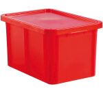 bacs de couleur pour HACCP avec couvercle 600x400 hauteur 23 cm 35 rouge