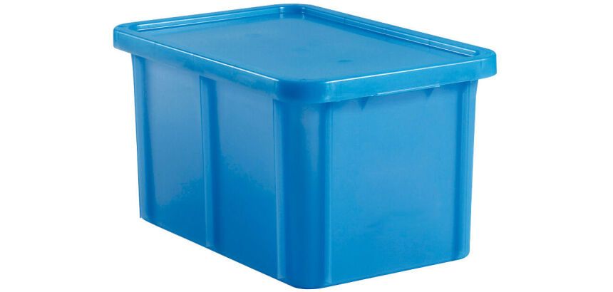 bacs de couleur pour HACCP avec couvercle 600x400 hauteur 23 cm 35 bleu