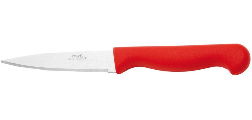 couteau d'office manche rouge 9 cm