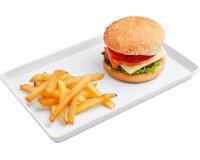 Plat rectangulaire en porcelaine blanche 30 x19 cm