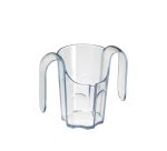 verre transparent ergonomique avec empreinte de paille 16 cl