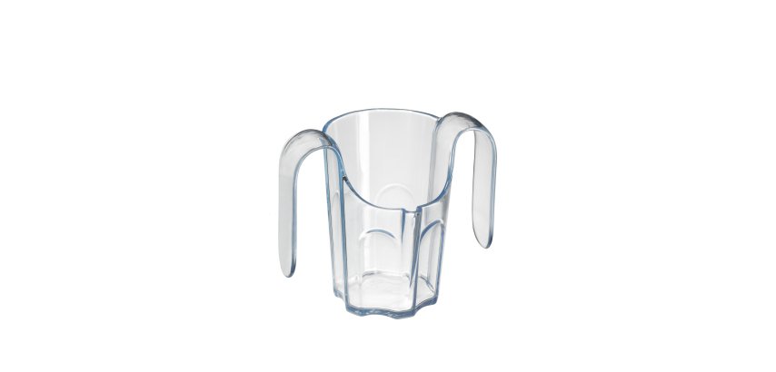 verre transparent ergonomique avec empreinte de paille 16 cl