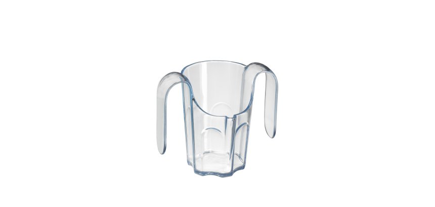 verre transparent ergonomique avec empreinte de paille 16 cl