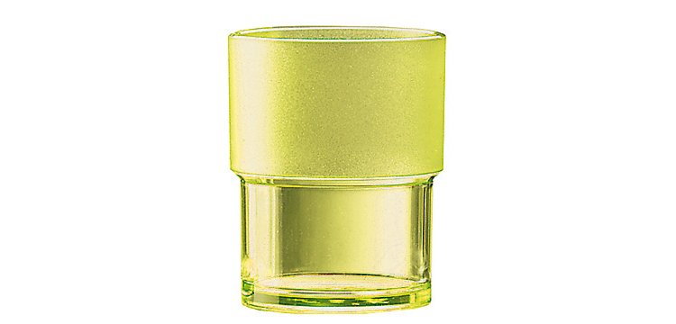 gobelet empilable en copolyester jaune 16 cl