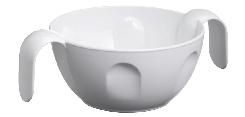bol avec poignées doubles ergonomiques blanc
