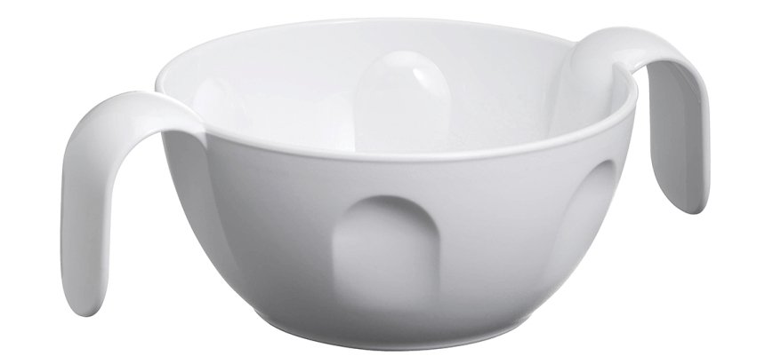 bol avec poignées doubles ergonomiques blanc