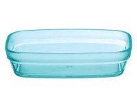 ravier rectangulaire en copolyester. 14,7 x 9,7 cm vert