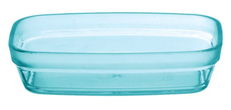 ravier rectangulaire en copolyester. 14,7 x 9,7 cm vert