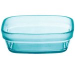 ravier carré en copolyester translucide de couleur et couvercle