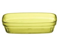 ravier rectangulaire en copolyester. 14,7 x 9,7 cm jaune