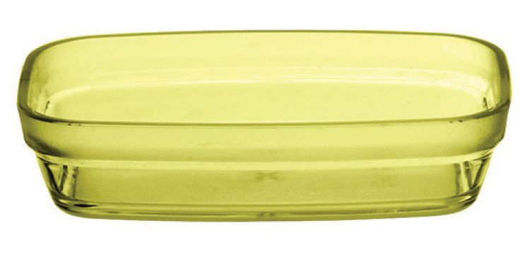 ravier rectangulaire en copolyester. 14,7 x 9,7 cm jaune