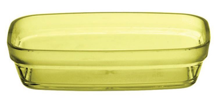 ravier rectangulaire en copolyester. 14,7 x 9,7 cm jaune