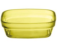 ravier carré en copolyester  9,7 x 9,7 cm jaune