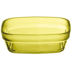 ravier carré en copolyester  9,7 x 9,7 cm jaune