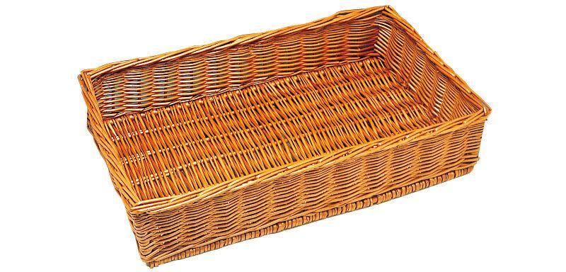 manne en osier vernis 60 x 40 cm