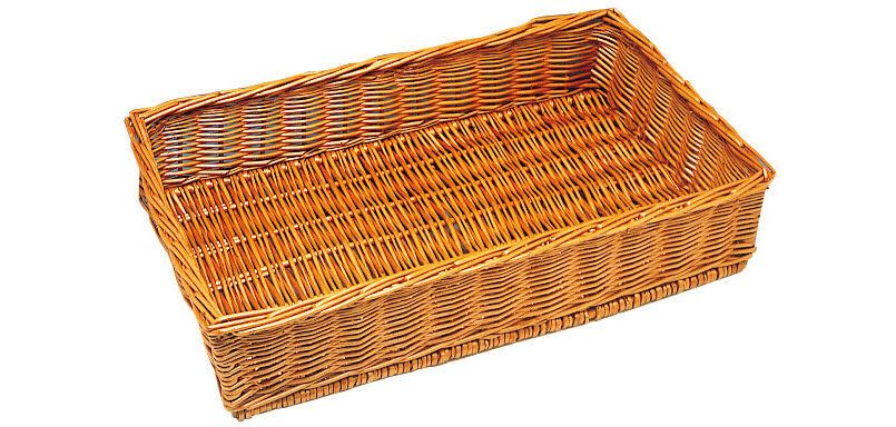 manne en osier vernis 60 x 40 cm