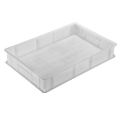bac gerbable ajouré blanc 600x400 hauteur 10 cm 20 l