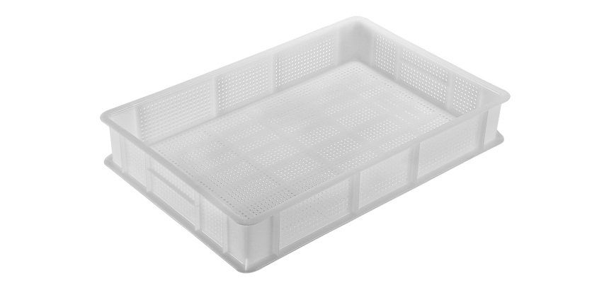 bac gerbable ajouré blanc 600x400 hauteur 10 cm 20 l