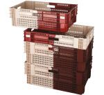 bacs gerbables emboîtable ajourés bruns et beiges 600x400 hauteur 23,2 cm 45