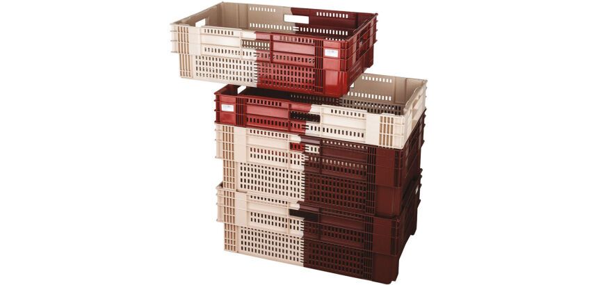 bacs gerbables emboîtable ajourés bruns et beiges 600x400 hauteur 23,2 cm 45