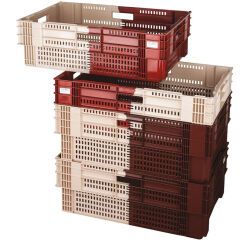 bac gerbable emboîtable ajouré brun et beige 600x400 hauteur 18,7 cm 35