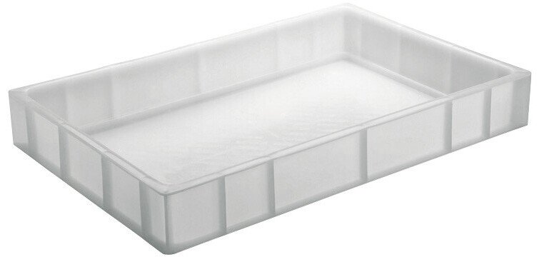bac gerbable plein blanc 600x400 hauteur 12 cm 23.9 l