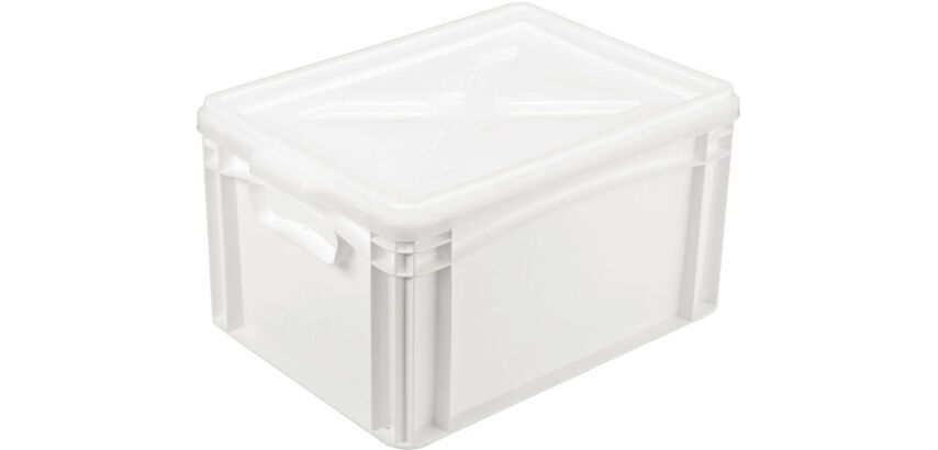 bac gerbable plein blanc 400x300 polyéthylène hauteur 12 cm 11,25 l