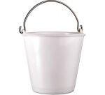 seau en PEHD blanc à anse inox 15 l